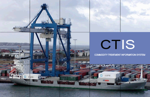 Empty cargo ship at the port